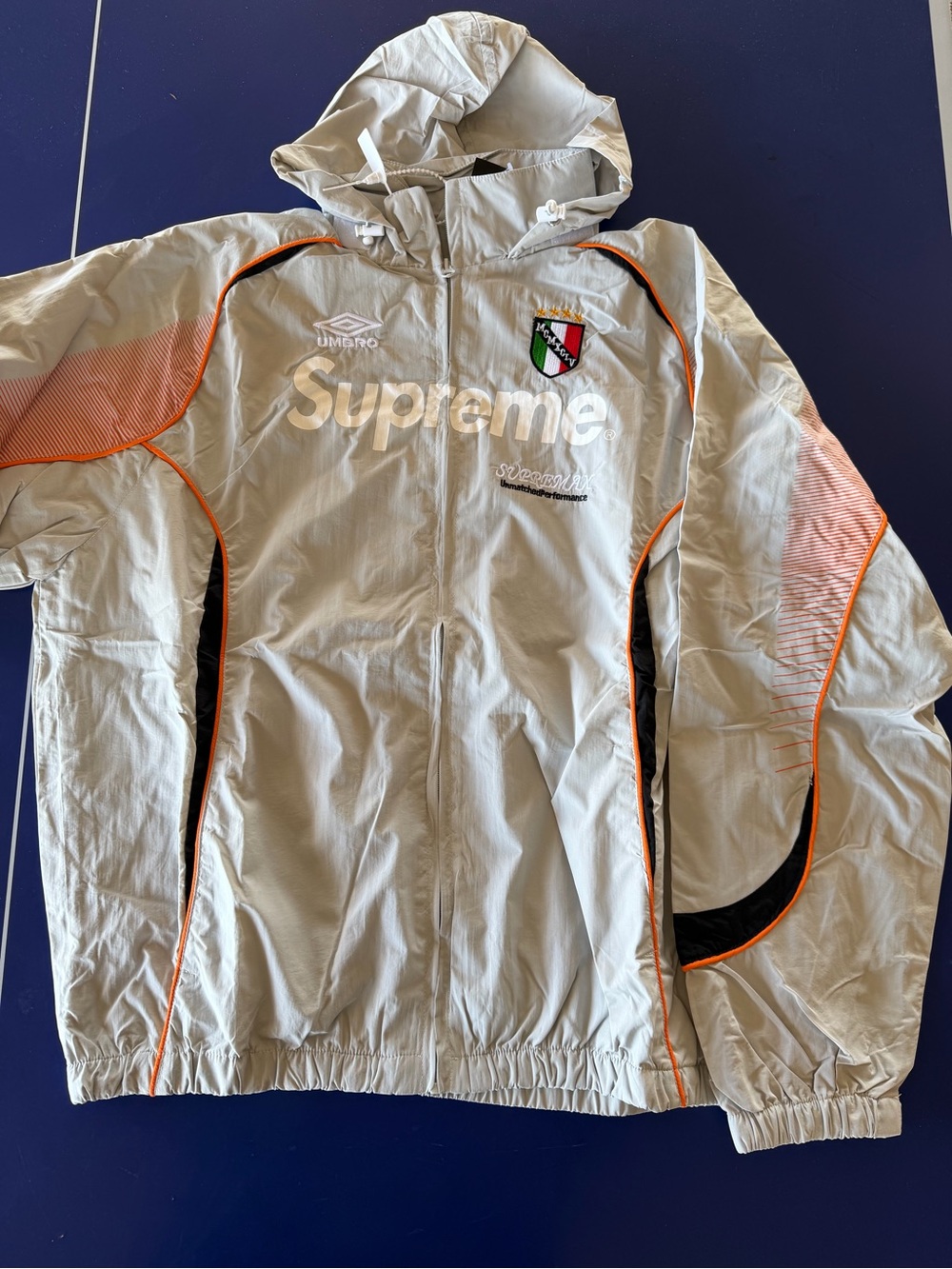 Supreme x Umbro Light Gray Windbreaker Jacket